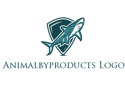 shield behind shark