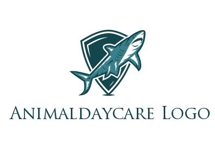 shield behind shark