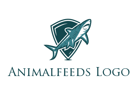 shield behind shark