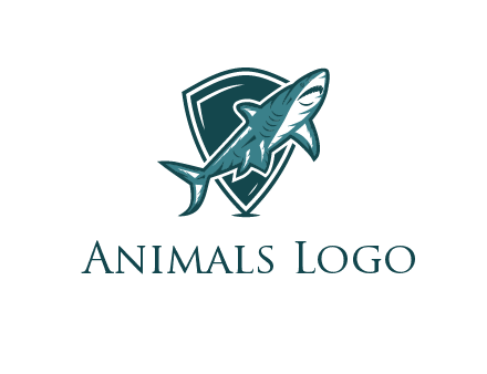 shield behind shark
