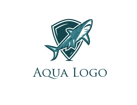 shield behind shark
