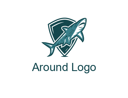 shield behind shark