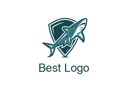 shield behind shark