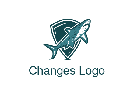 shield behind shark
