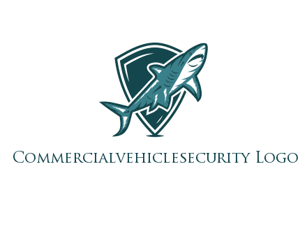 shield behind shark