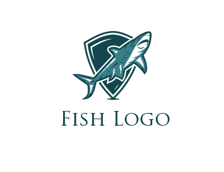 shield behind shark