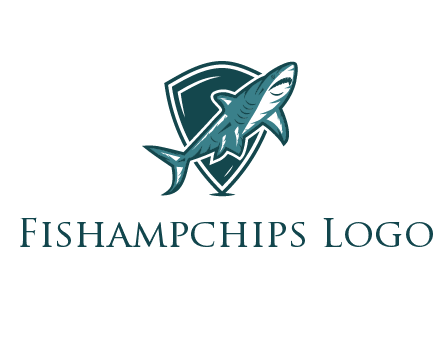 shield behind shark