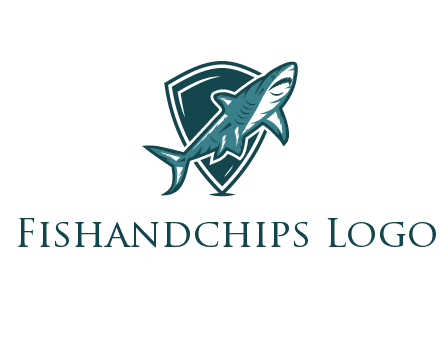 shield behind shark