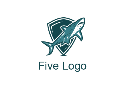 shield behind shark