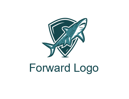 shield behind shark