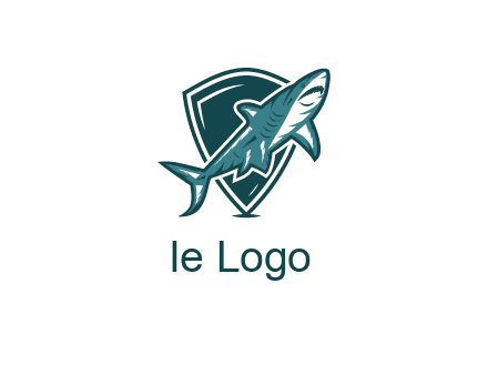 shield behind shark