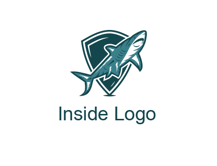 shield behind shark