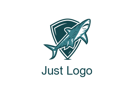 shield behind shark