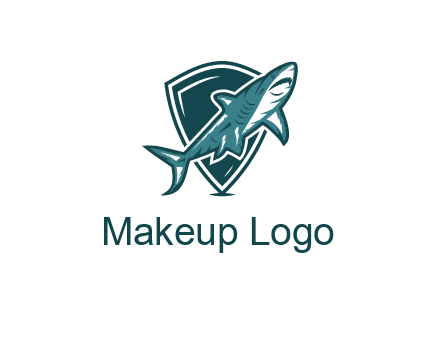 shield behind shark
