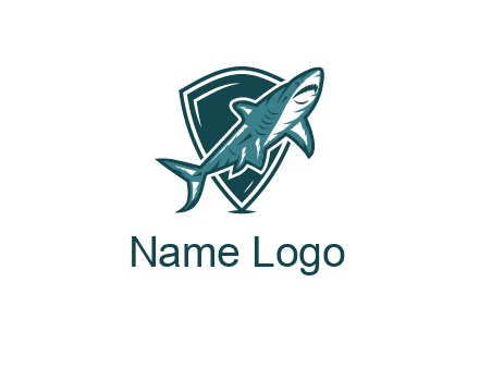 shield behind shark