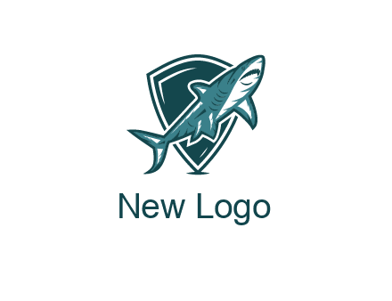 shield behind shark