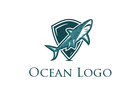 shield behind shark