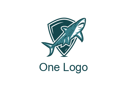 shield behind shark