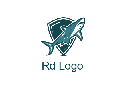 shield behind shark