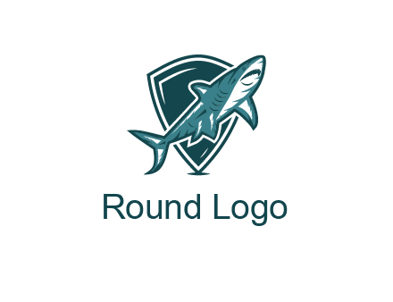 shield behind shark