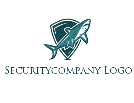 shield behind shark