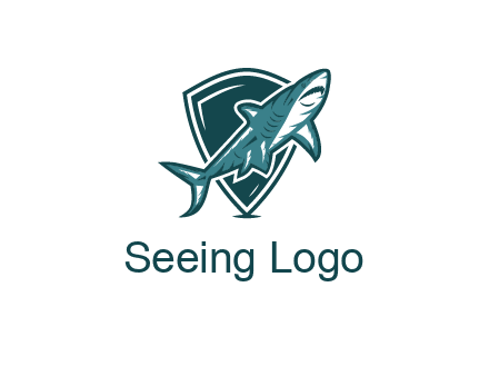 shield behind shark