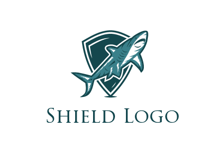 shield behind shark
