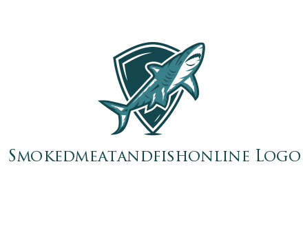 shield behind shark