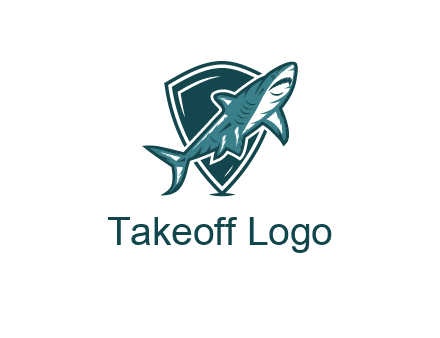 shield behind shark