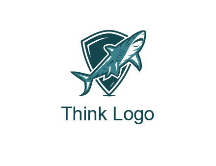 shield behind shark