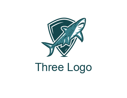 shield behind shark