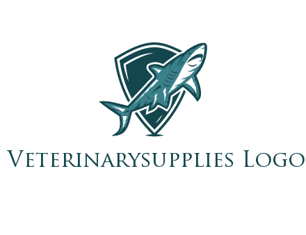 shield behind shark