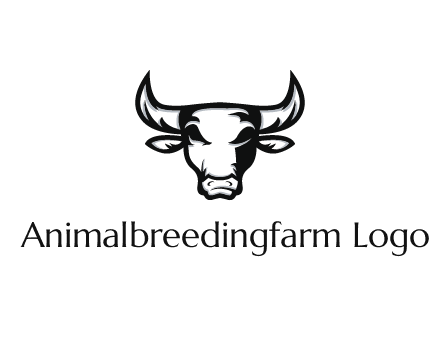 abstract bull face