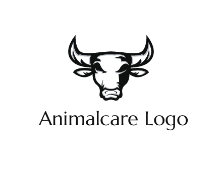 abstract bull face