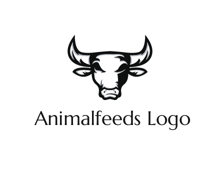 abstract bull face