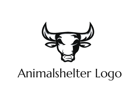 abstract bull face