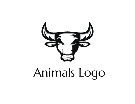 abstract bull face