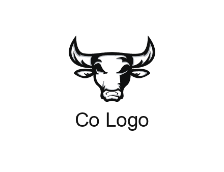 abstract bull face