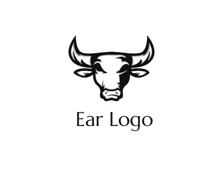 abstract bull face