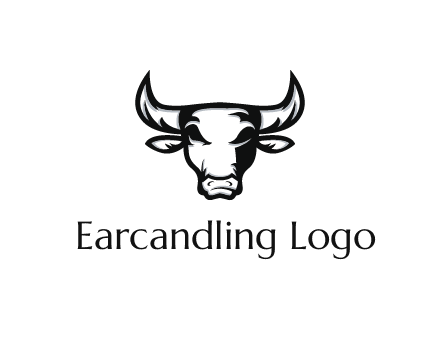 abstract bull face