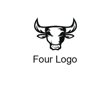 abstract bull face