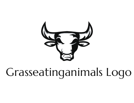 abstract bull face