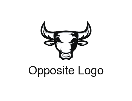 abstract bull face