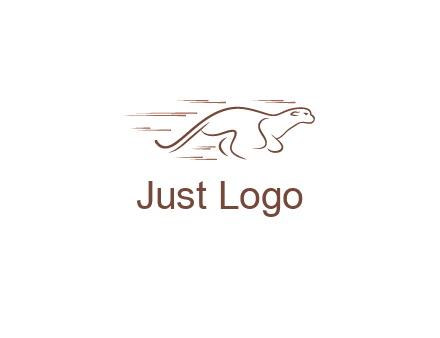 abstract line art jaguar