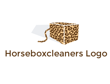 box with tail and cheetah print