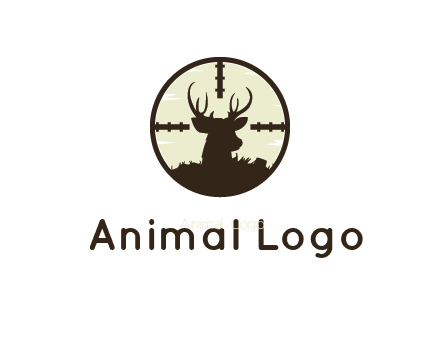 dear head with target in circle