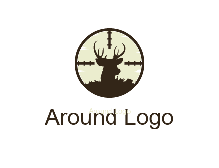 dear head with target in circle
