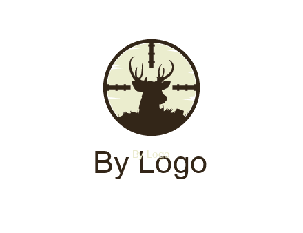 dear head with target in circle