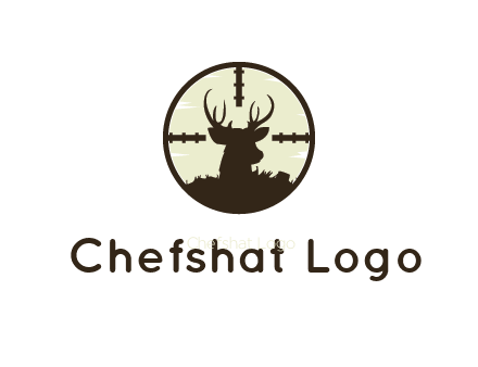 dear head with target in circle