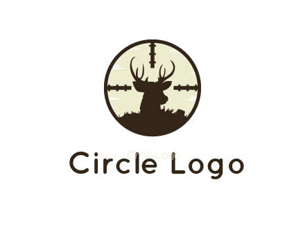 dear head with target in circle